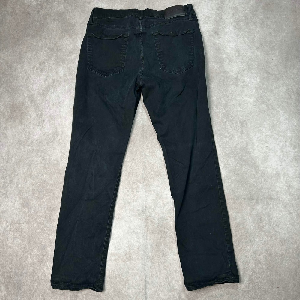 Lucky Brand 121 Slim Straight Mens Black Pants 32x30 Cotton Stretch Jeans - Picture 5 of 8